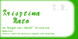 krisztina mato business card